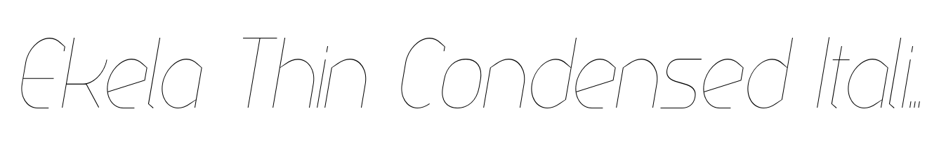 Ekela Thin Condensed Italic